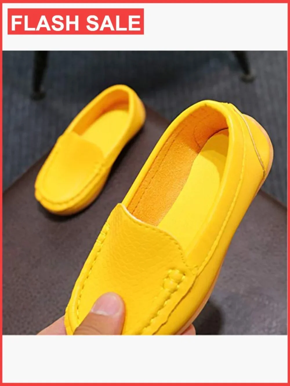 Toddler Slip-On Loafers Boys Girls Soft PU Leather Mocc